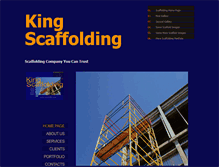 Tablet Screenshot of kingscaffolding.net